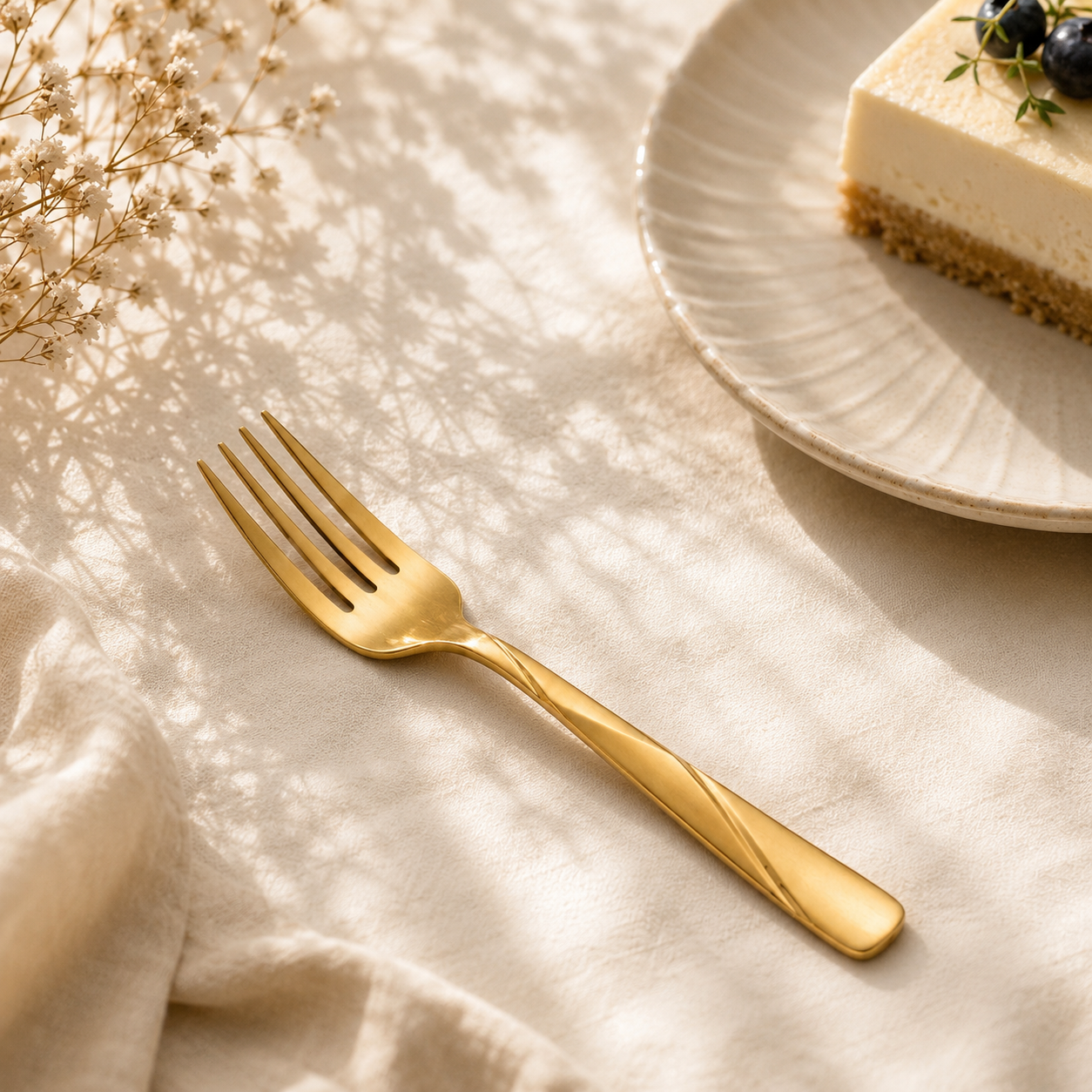 Blaze R.P.3 Stainless Steel 6-Piece Golden Dessert Fork Set