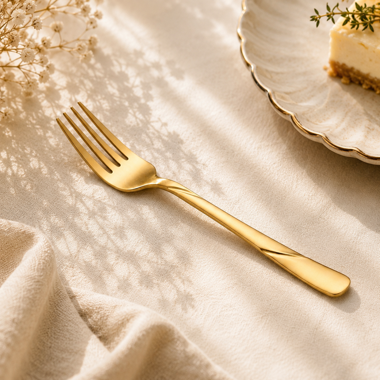 Blaze R.P.3 Stainless Steel 6-Piece Golden Table Fork Set