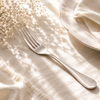 Omega 6-Piece Stainless Steel Silver Table Fork Set
