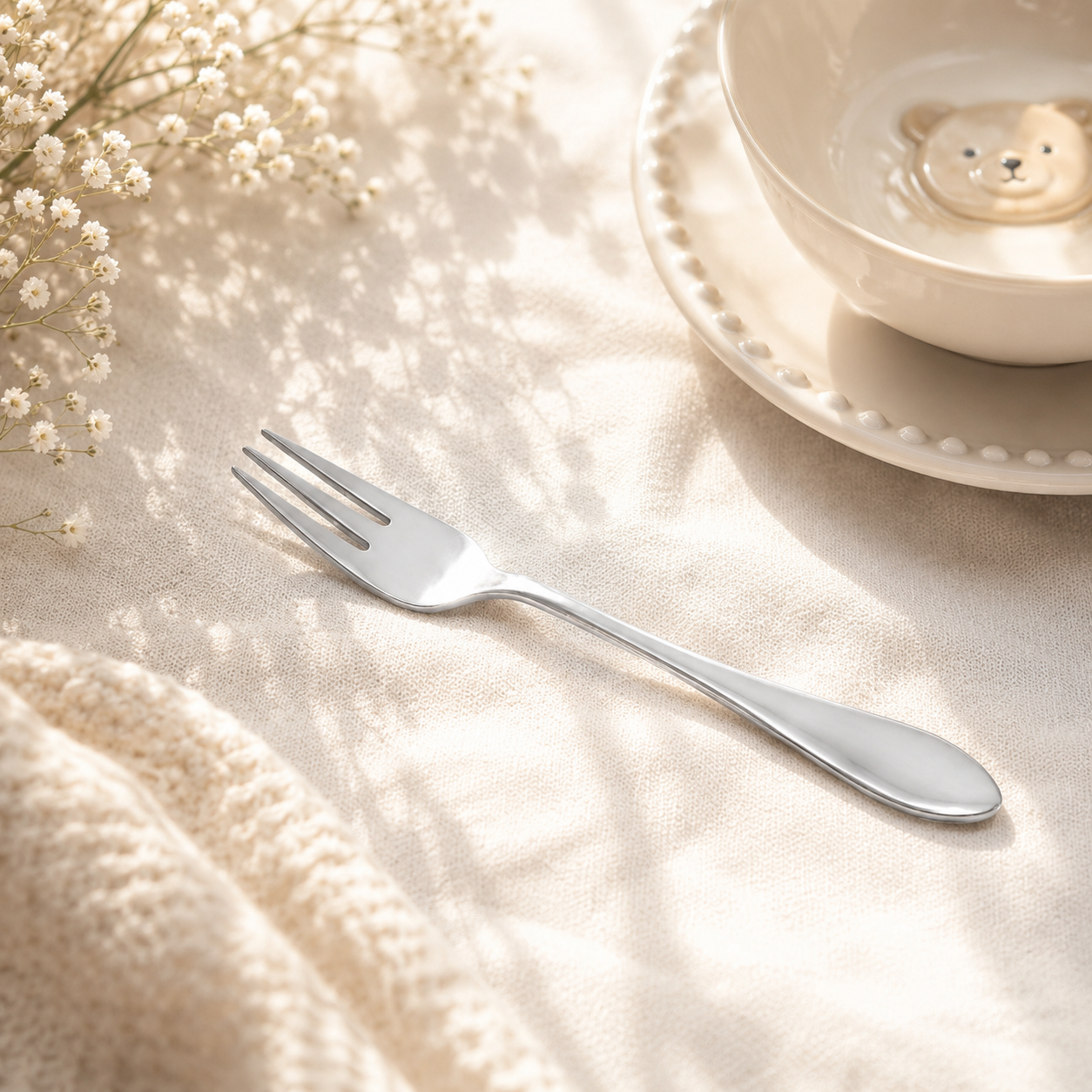 H.D 6-Piece Stainless Steel Silver Baby Fork Set