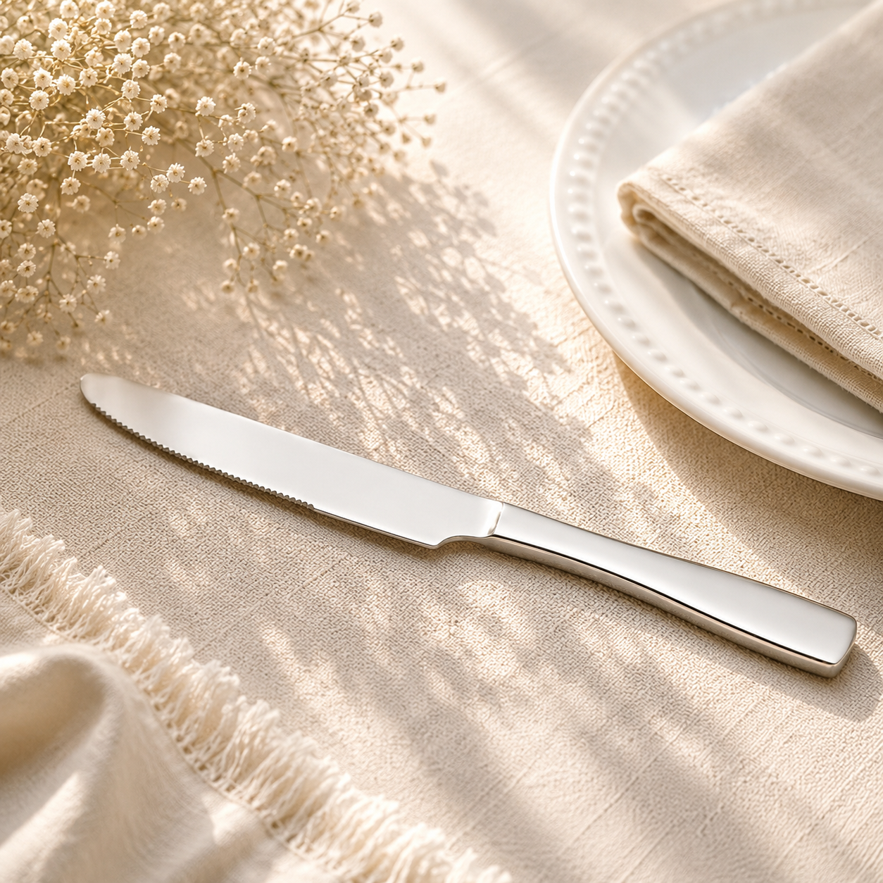 Polish 6-Piece Stainless Steel Silver Table Knife Set