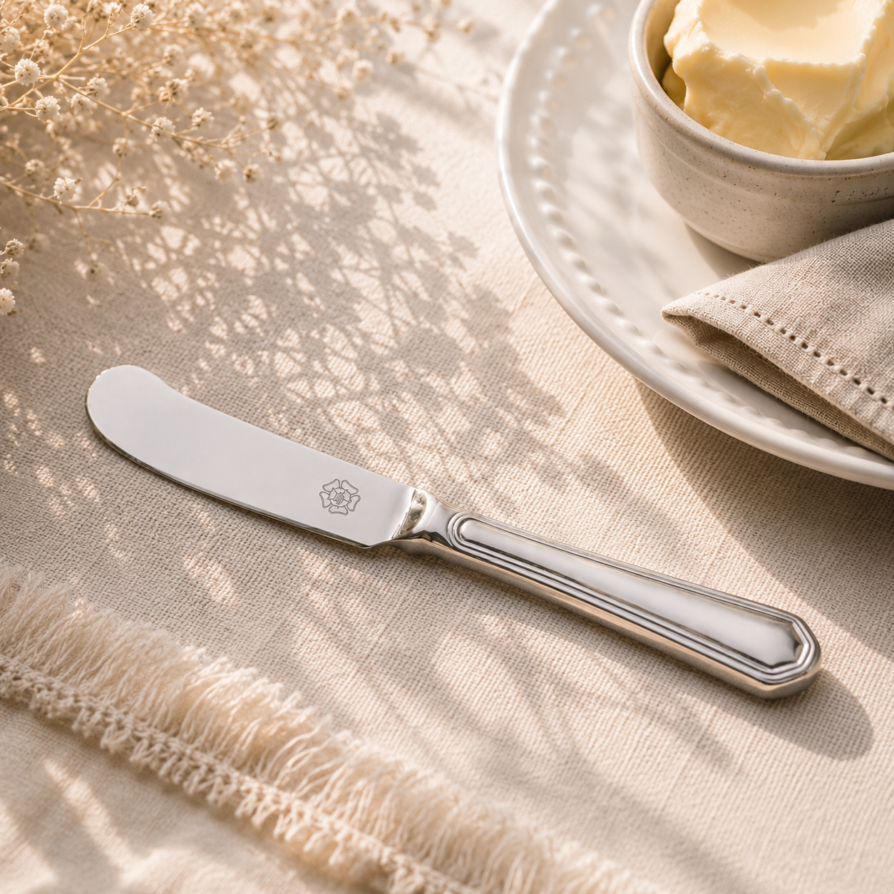 Moon Stainless Steel Silver Butter Knife