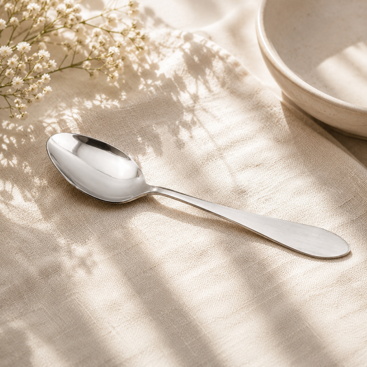 H.D 6-Piece Stainless Steel Silver Table Spoon Set