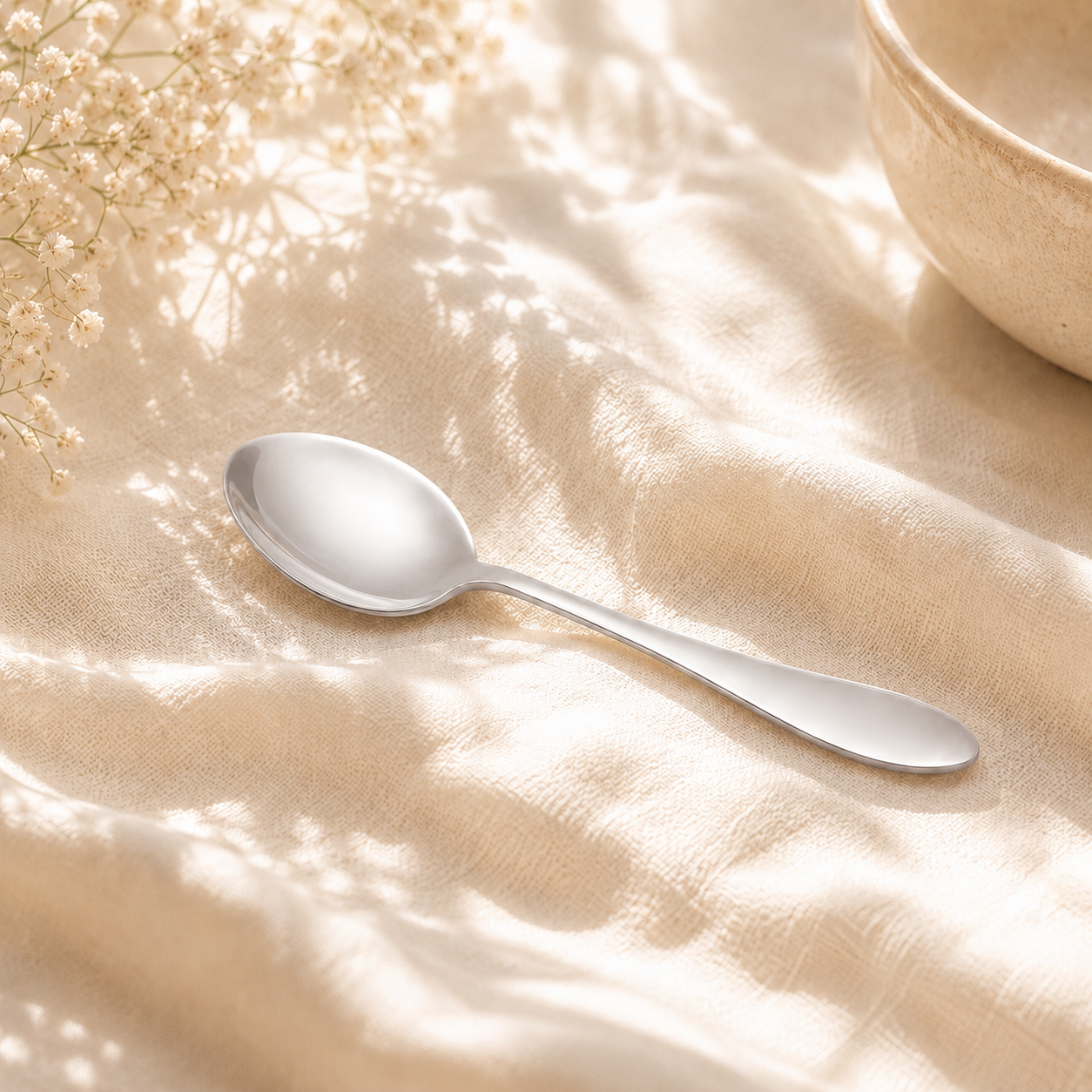 H.P 6-Piece Stainless Steel Silver Baby Spoon Set
