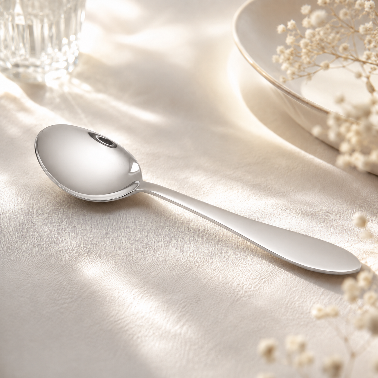H.P 6-Piece Stainless Steel Silver Table Spoon Set