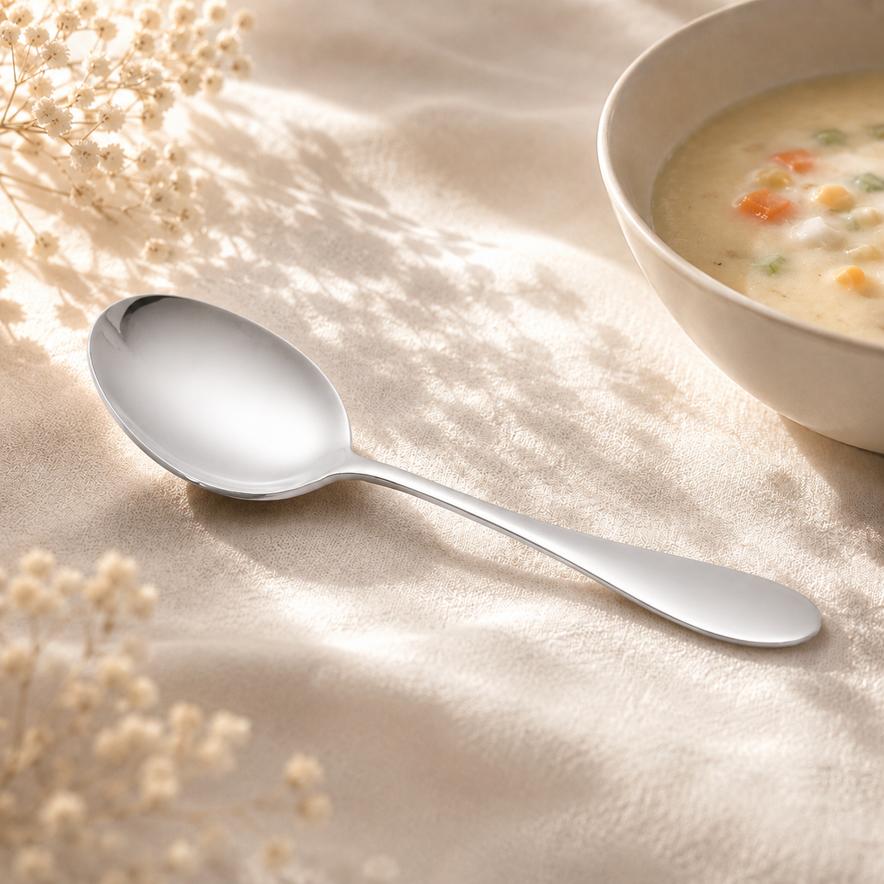 H.P Stainless Steel Silver Serving Rice Spoon