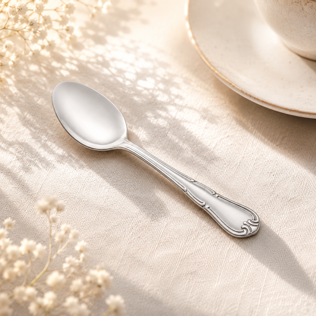 Venus 6-Piece Stainless Steel Silver Tea Spoon Set