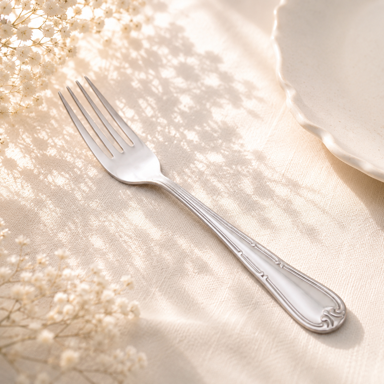 Venus 6-Piece Stainless Steel Silver Table Fork Set