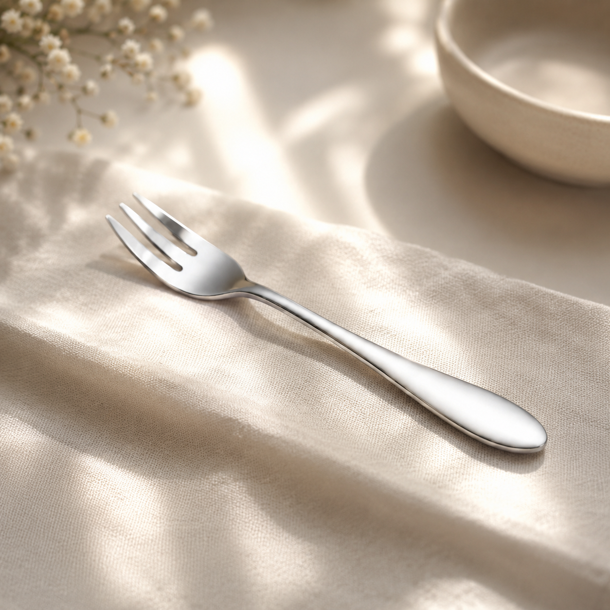 H.P 6-Piece Stainless Steel Silver Baby Fork Set