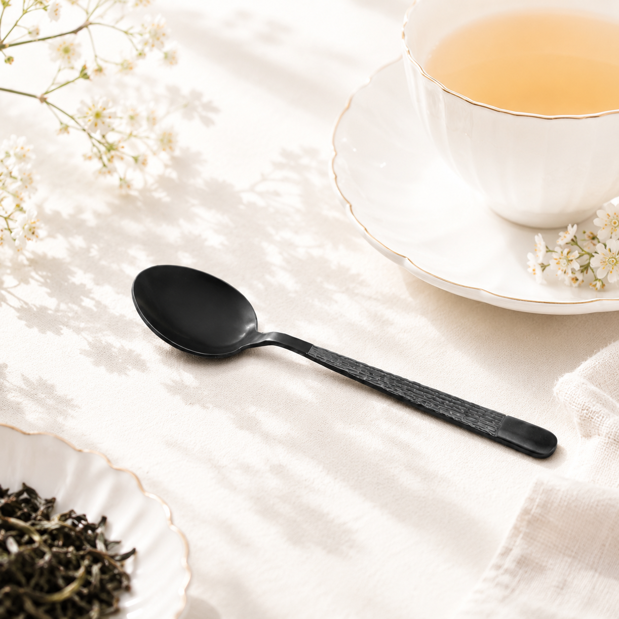 Black Tree 6-PIece Stainless Steel Black Tea Spoon Set