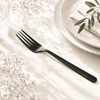 Black Tree 6-Piece Stainless Steel Black Table Fork Set