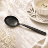 Black Tree 2-Piece Stainless Steel Black Serving Soup Spoon