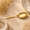 Blaze TPO Gold 2-Piece Stainless Steel Golden Serving Rice Panja Spoon Set