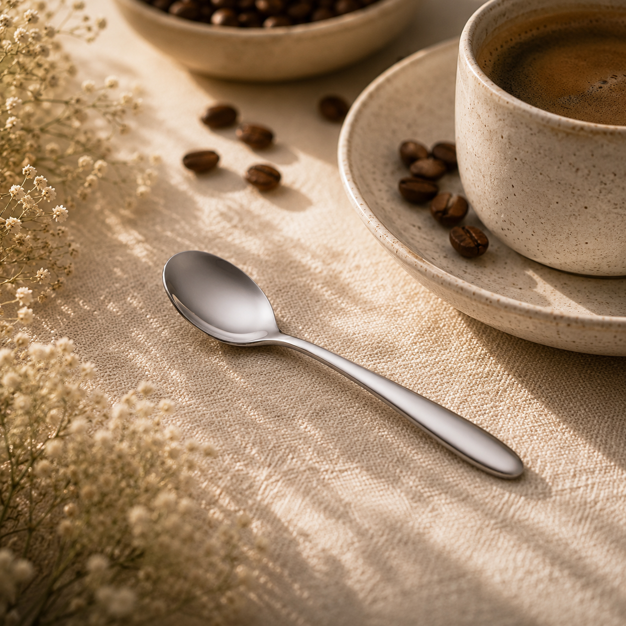 Value 6-Piece Stainless Steel Silver Coffee Spoon Set