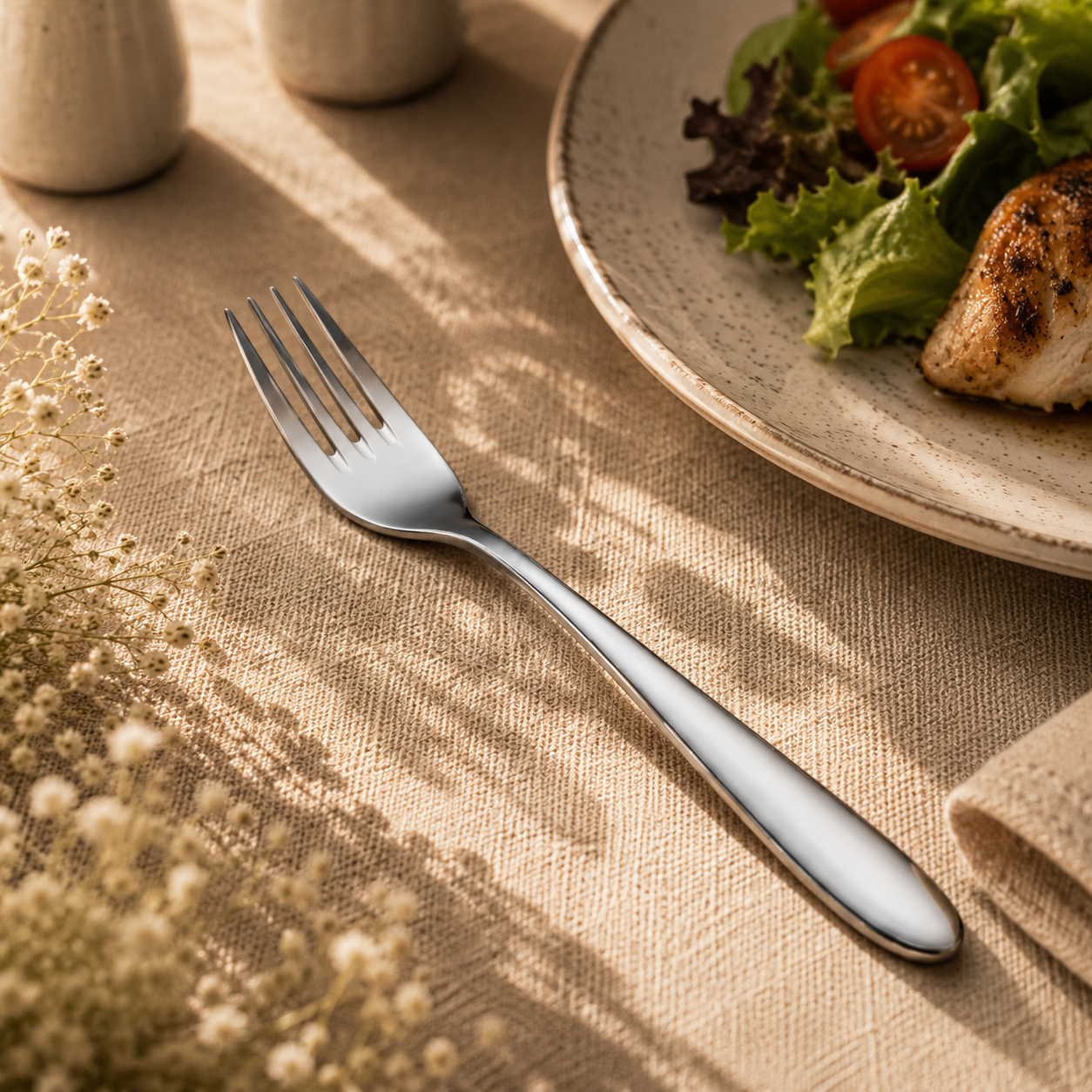 Value 6-Piece Stainless Steel Silver Table Fork Set