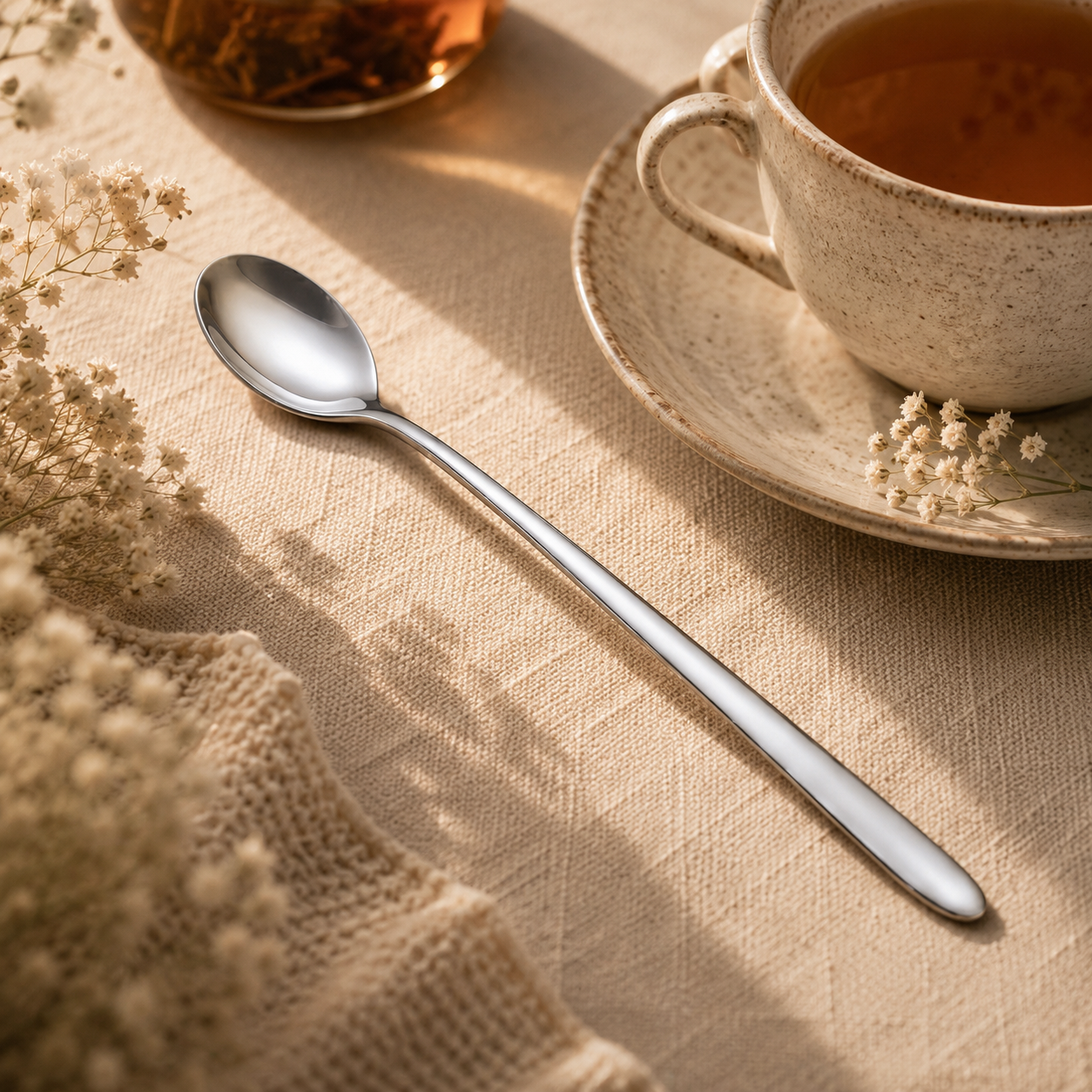 Value 6-Piece Stainless Steel Silver Long Tea Spoon Set