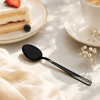 Blaze TPO 6-Piece Stainless Steel Black Dessert Spoon Set