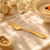 H.P 6-Piece Stainless Steel Golden Baby Fork Set