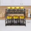 7-Piece Glass Spice Jar Set Transparent