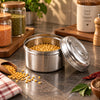 Stainless Steel Round Storage Box with Airtight Lid | 6 Sizes