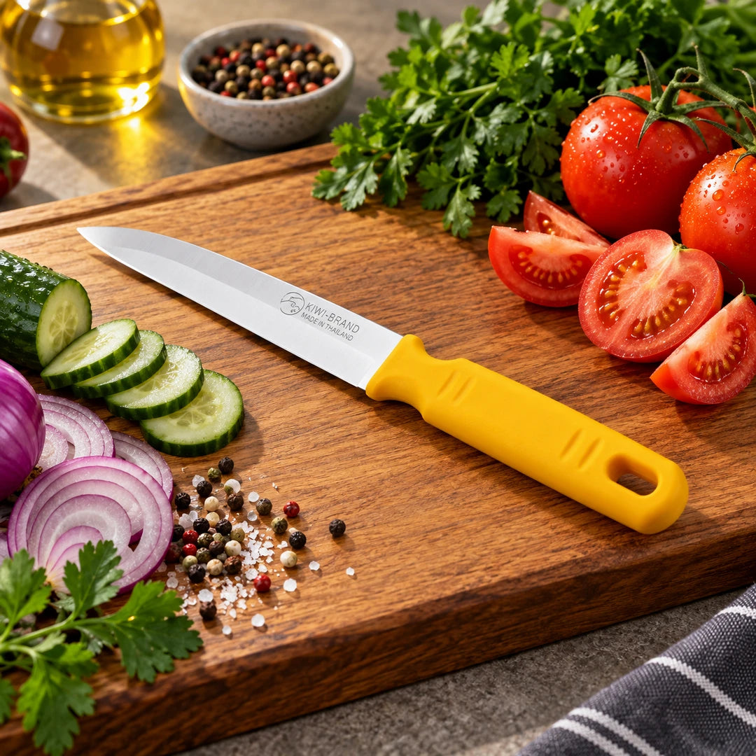 Kiwi 511 Stainless Steel Utility Knife Model - 8 Inch | Yellow Handle