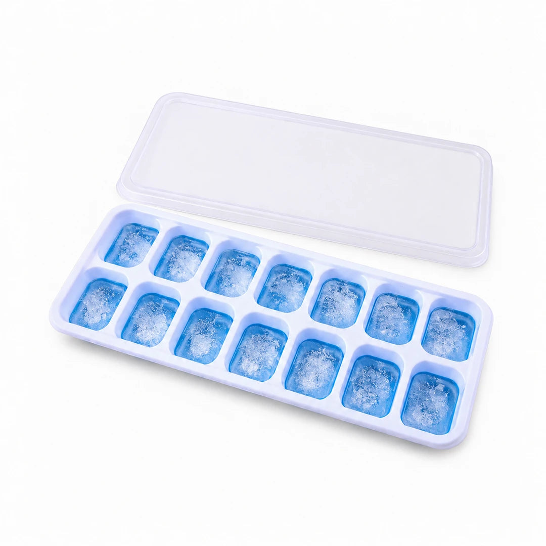 BEST Silicone Ice Cube Tray - 9.5-Inch | Blue & Green