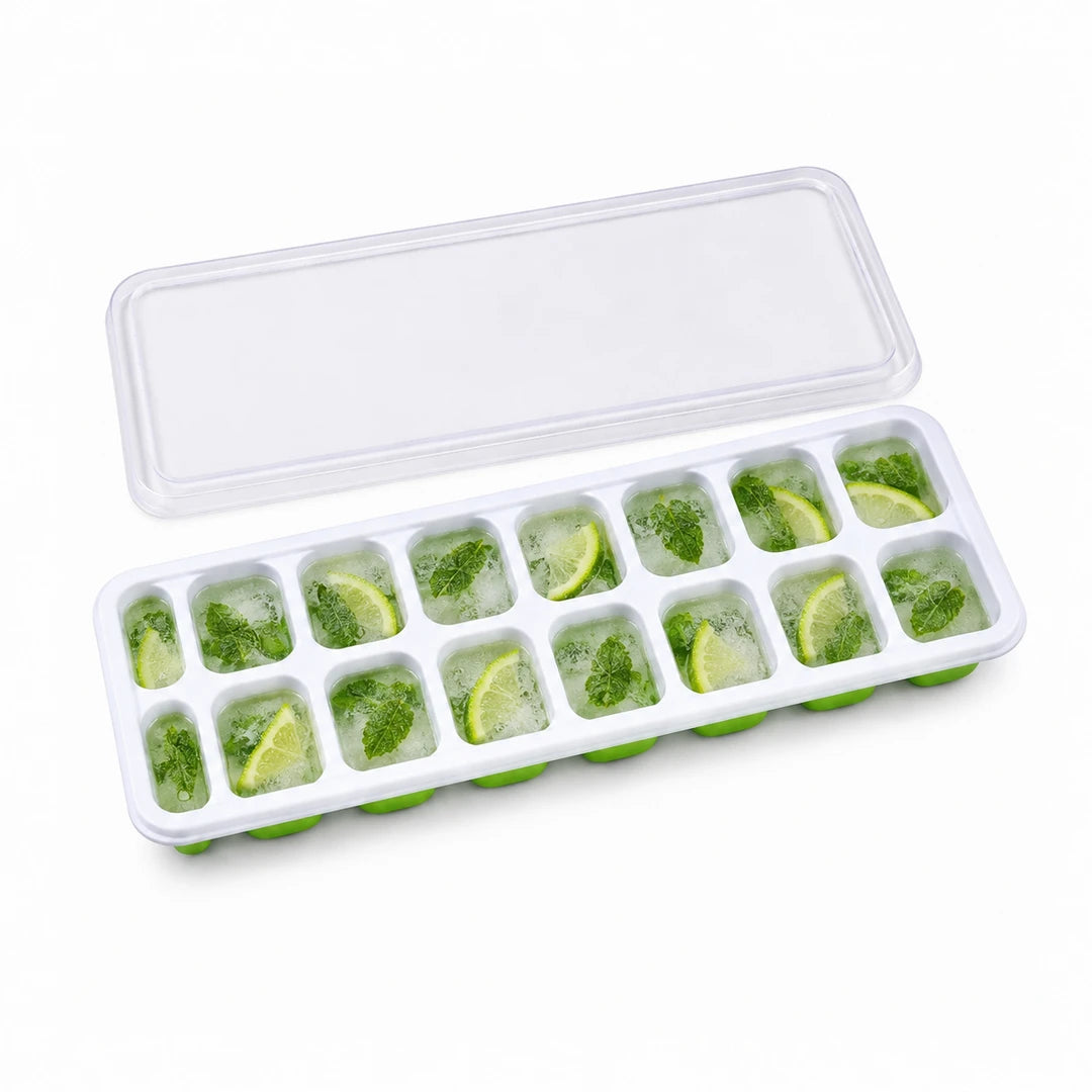 BEST Silicone Ice Cube Tray - 9.5-Inch | Blue & Green