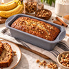 BEST Silicone Loaf Pan 10.5-Inch | Grey & Pink