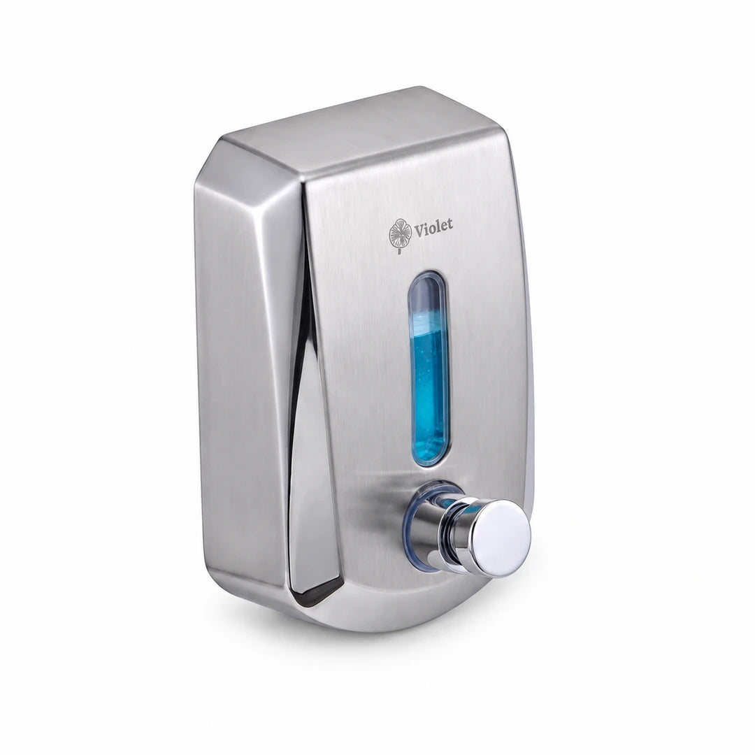 Crest Violet Metal Soap Dispenser