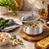 9TNINE Laser Coating Stainless Steel Sauce Pan | 18 & 20 Cm