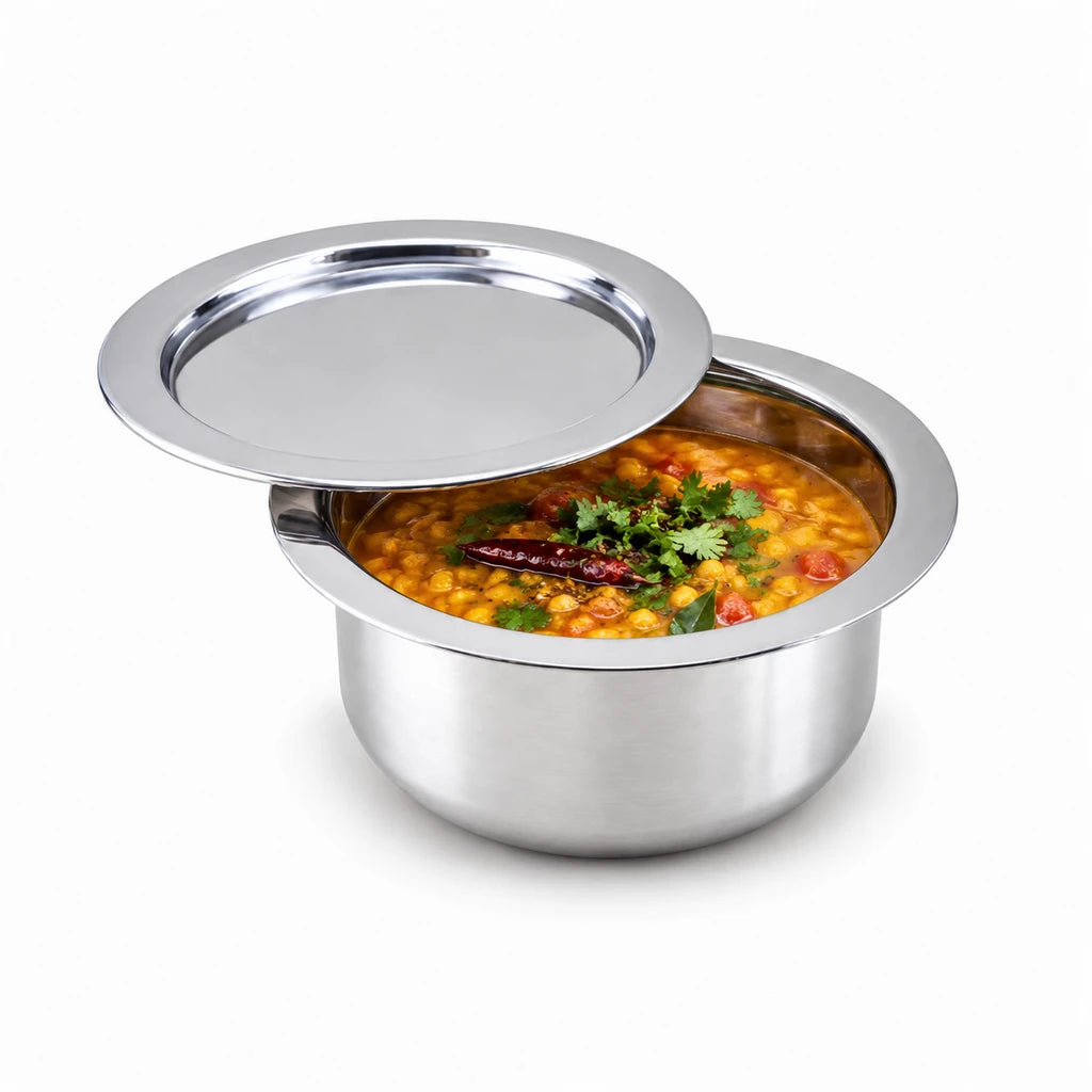Stainless Steel Cooking Pot With Lid | 7 Inch