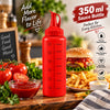 Ziba Plastic Sauce Bottle - 350 ML | Red, Brown, Yellow, White, Green & Transparent