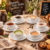 Danny Home 12-Piece Coffee Cup & Saucer Set | Fluted Design