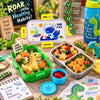 IQIX 700 ML 2-Compartment Stainless Steel Lunch Box with Sauce Pot | Dino Party Design