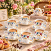 Royale 12-Piece Cup and Saucer Set | Wild Meadow Floral