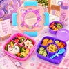 IQIX 1100 ML Kids Lunch Box | 3-Compartment | Pink | Unicorn Print