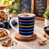 Heritage Porcelain Mug 250ml | Classic Shape | Horizontal Stripe