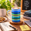 Heritage Porcelain Mug 350 ML | Horizontal Small Stripes