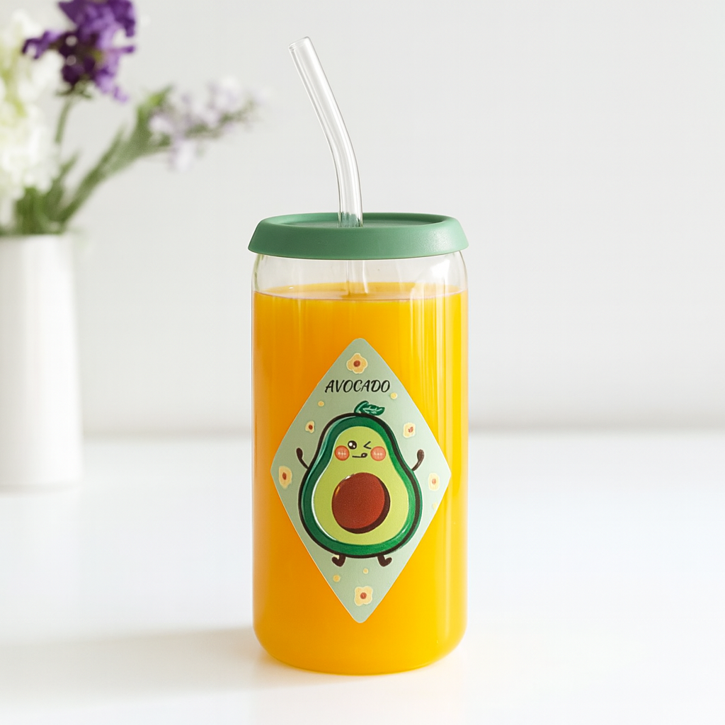 Glass Mason Drink Jar With Silicon Lid 310 ML