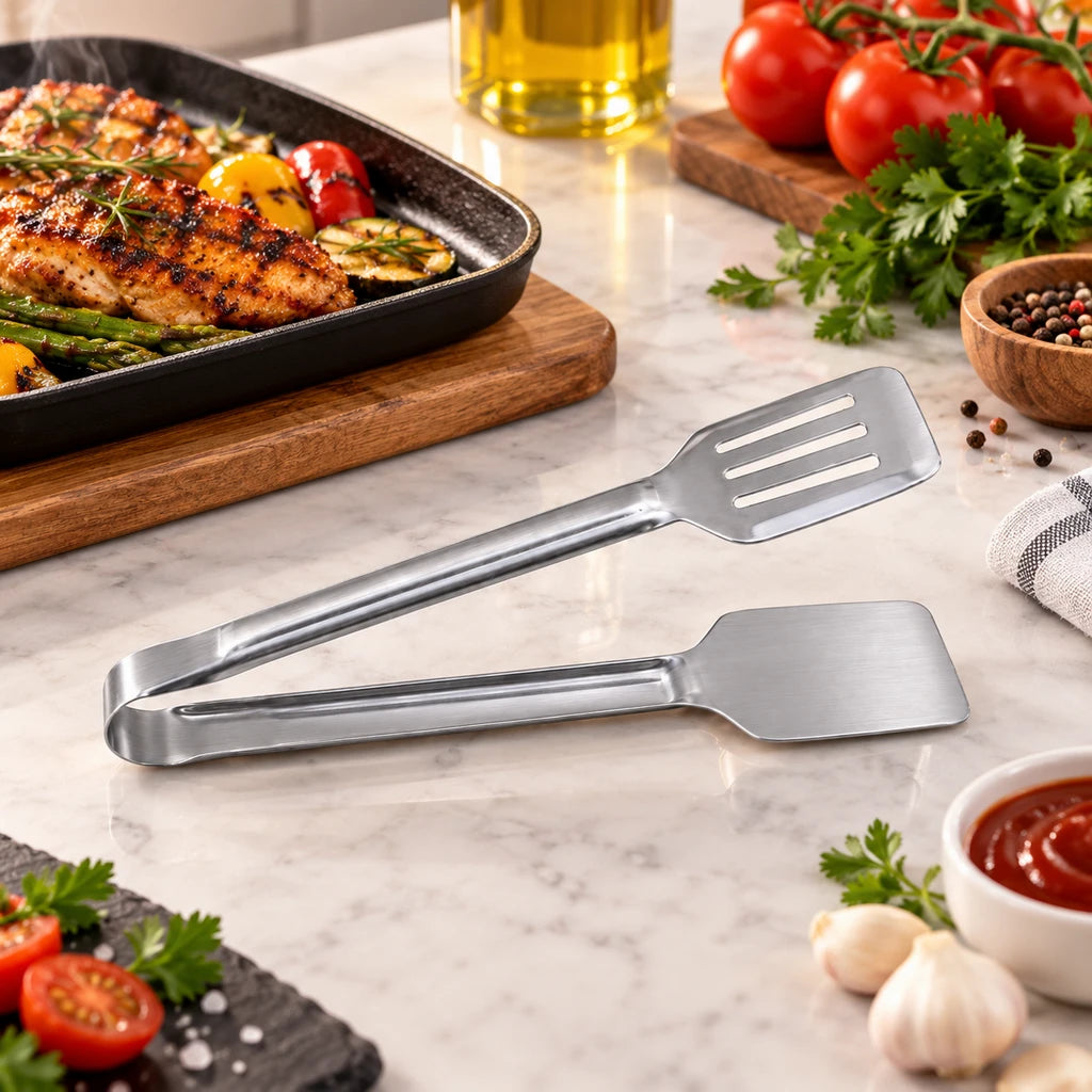 Blaze Stainless Steel Tong - 9 Inch | Dual-Sided