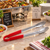 Ultra Red-Grip Scalloped Stainless Steel Utility Tong – 16 Inch