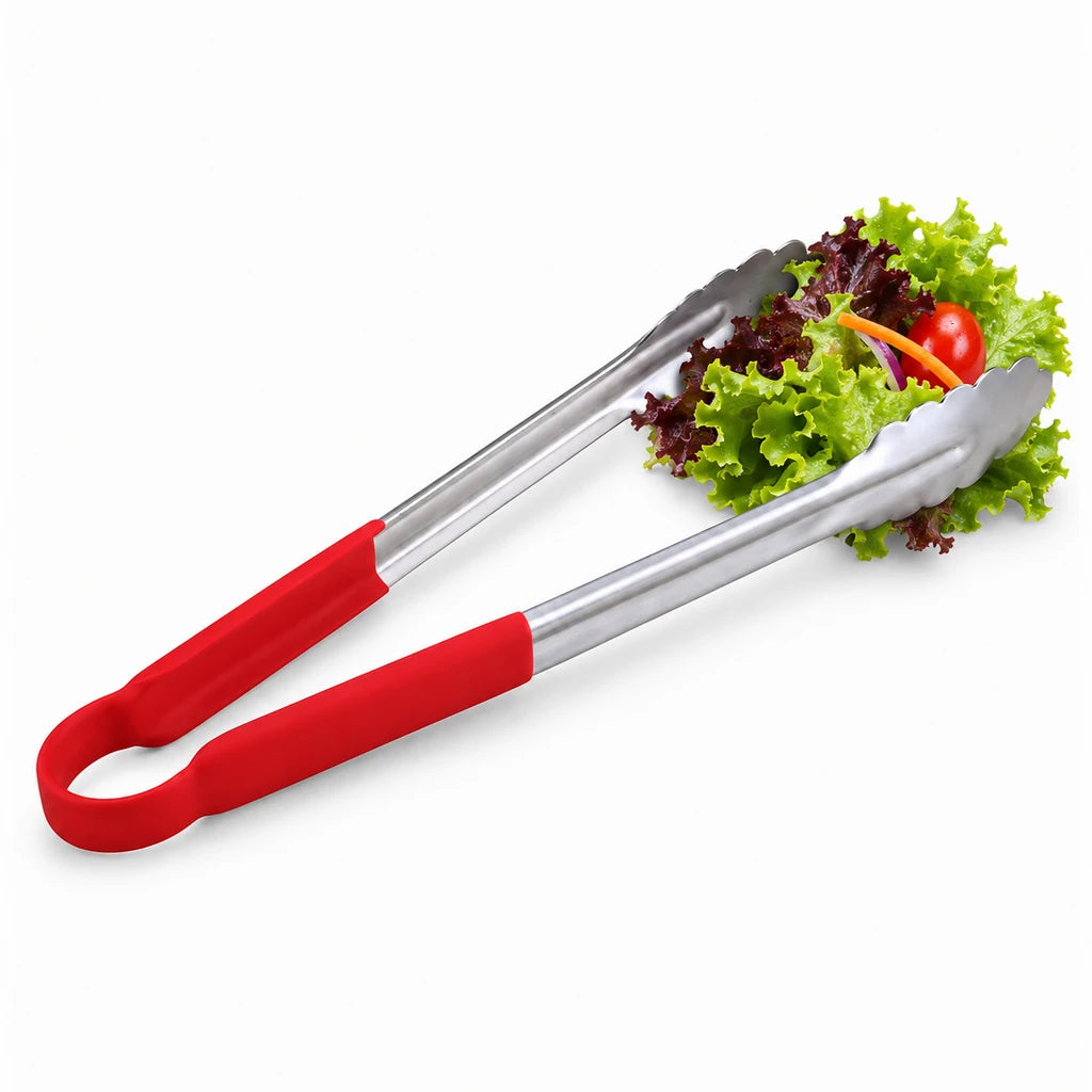 Ultra Red-Grip Scalloped Stainless Steel Utility Tong – 16 Inch