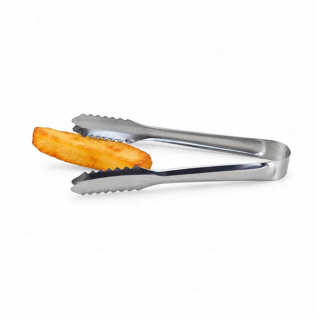 Blaze Serrated-Tip Stainless Steel Mini Loop Tong – 6 Inch