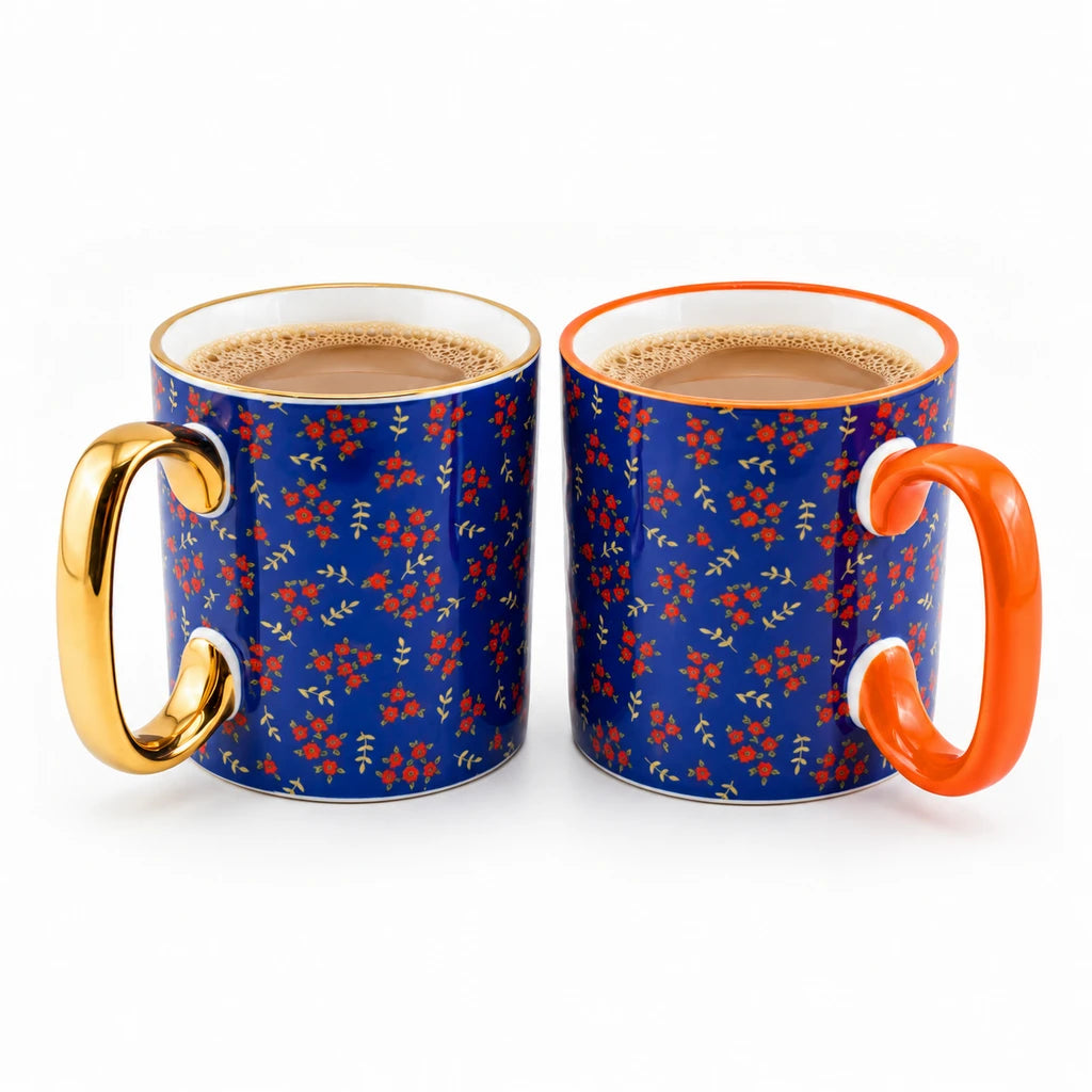 Danny Home 2-Piece Porcelain Mug - 450 ML | Midnight Meadow