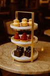 3-Tier Fancy Golden Pastry Stand