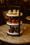 3-Tier Round Black Pastry Stand