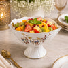 Angela Ceramic Dessert Bowl On A Stand | White | 10 Inch