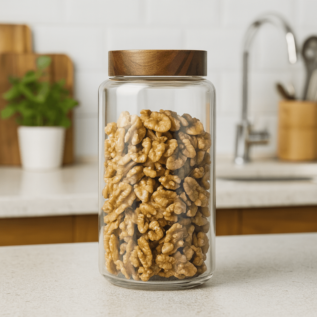 Danny Home Glass Borosilicate Jar With Wood Lid 2600 ML