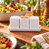 Danny Home 4-Piece Ceramic Salt & Pepper Set with Square Shakers