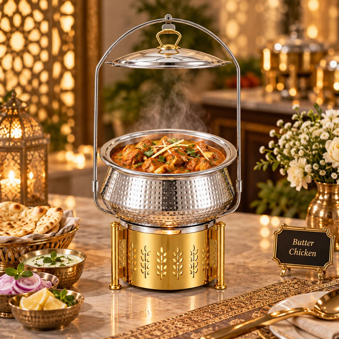 Victoria Handi-Style Hammered Round Chafing Dish | 20-32 cm